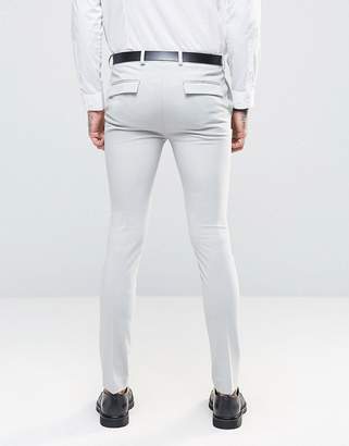 ASOS Design Super Skinny Suit Trousers In Light Grey