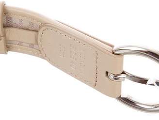 Moschino Leather-Trimmed Logo Belt w/ Tags