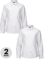 Thumbnail for your product : Top Class Girls Long Sleeved Premium Non Iron Shirts (2 Pack)