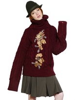 Thumbnail for your product : Antonio Marras Embellished Wool Blend Sweater