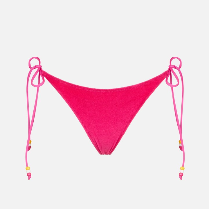 MC2 Saint Barth Woman Fuchsia Terry Swim Briefs With Side Laces