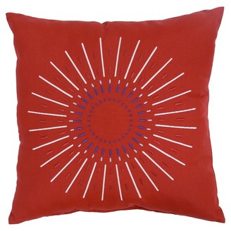 Threshold Firework Embroidered Outdoor Pillow 18" - Red