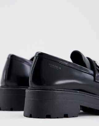 Vagabond Cosmo 2.0 flat chunky loafers in black leather