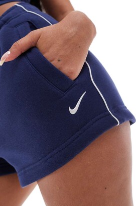 nike fleece shorts navy