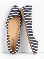Thumbnail for your product : Talbots Poppy Pointed-Toe Ballet Flats - Stripe