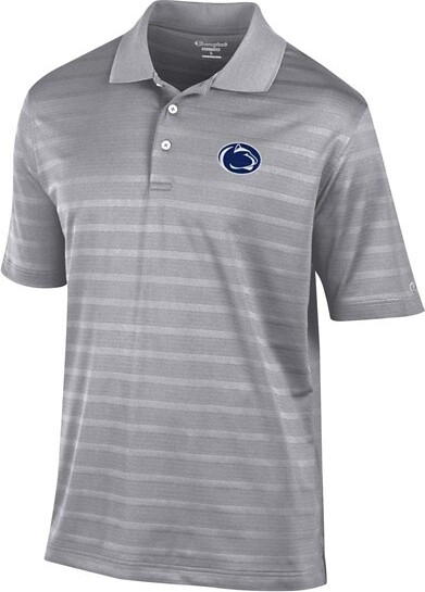 Penn State Nittany Lions Champion Ginter Textured Solid Polo Small Active Grey