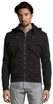 Thumbnail for your product : X-RAY Jeans black cotton zip front hooded jacket