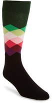 Thumbnail for your product : Happy Socks Diamond Pattern Socks