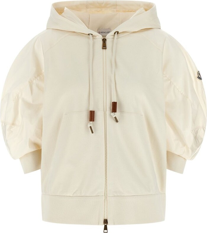 Moncler Puff-Sleeved Zip-Up Hoodie