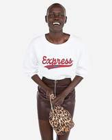 Thumbnail for your product : Express One Eleven White Logo Graphic Sweatshirt
