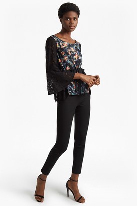 French Connection Delphine Crepe Light Bell Sleeve Top
