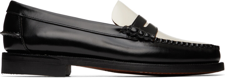 Mens Black And White Loafers | ShopStyle