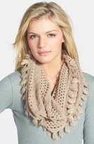 Thumbnail for your product : BP Tassel Open Knit Infinity Scarf (Juniors)