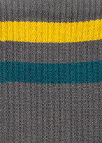 Thumbnail for your product : Paul Smith Men's Grey Double Stripe Ribbed Socks
