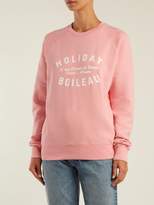 Thumbnail for your product : Holiday Boileau - Logo Print Cotton Sweatshirt - Womens - Nude