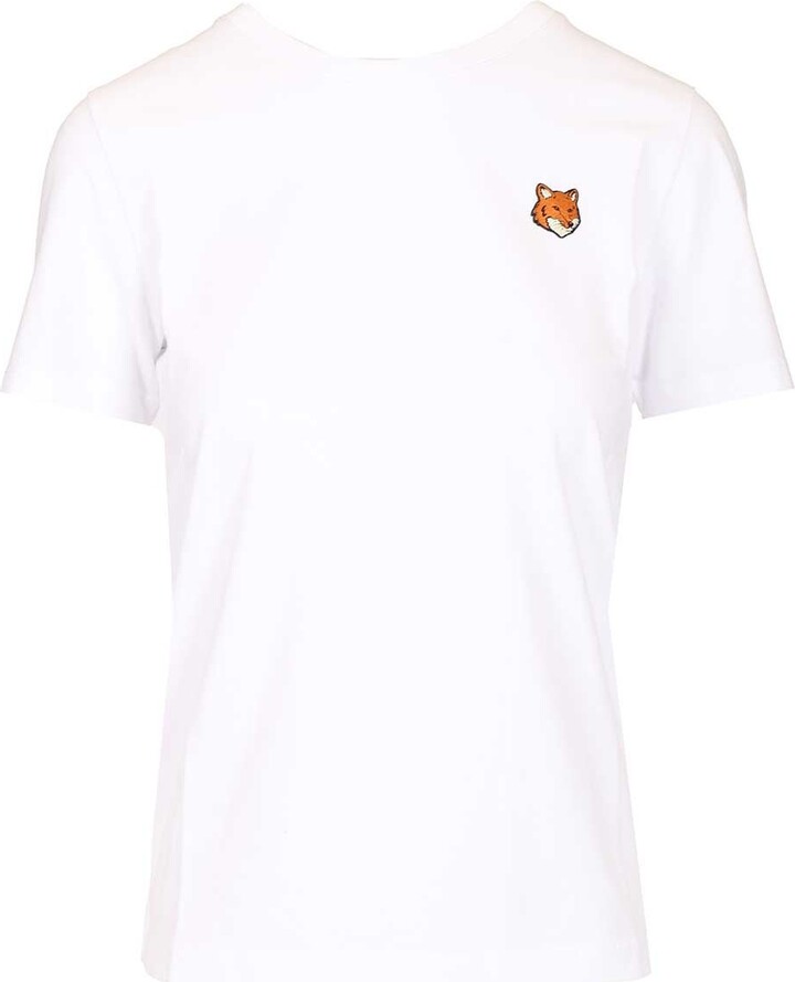 Maison Kitsun T-shirt With Fox Head Embroidery
