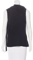 Thumbnail for your product : Ann Demeulemeester Draped Collar Sleeveless Top