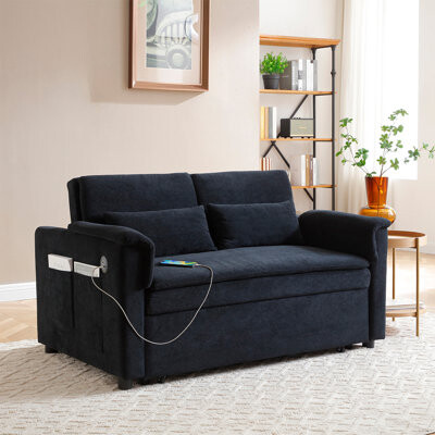 Modern Style + Velvet + Foam + Pine wood + Black + Standard + for Sofa bed