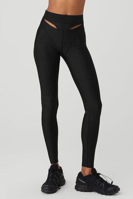 Alo Yoga  Airlift High-Waist Cutaway Legging in Black, Size: Large -  ShopStyle