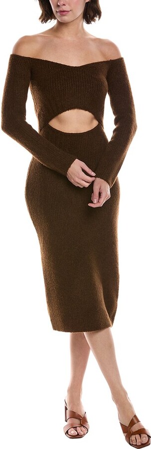 L'Agence Nala Off-The-Shoulder Cutout Dress