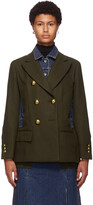 Thumbnail for your product : Sacai Khaki & Blue Wool Denim Combo Jacket
