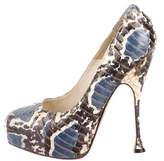 Thumbnail for your product : Brian Atwood Embossed Platform Pumps