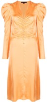 Thumbnail for your product : Patrizia Pepe satin ruched V-neck dress