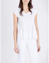 Thumbnail for your product : The White Company Peplum-hem cotton-jersey top