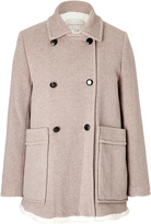 Thumbnail for your product : Paul & Joe Sister Wool Blend Coat with Shearling