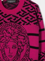 Thumbnail for your product : Versace Children Medusa intarsia knit sweater