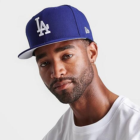 Men's New Era Black Los Angeles Lakers Logo Blend 9FIFTY Snapback Hat