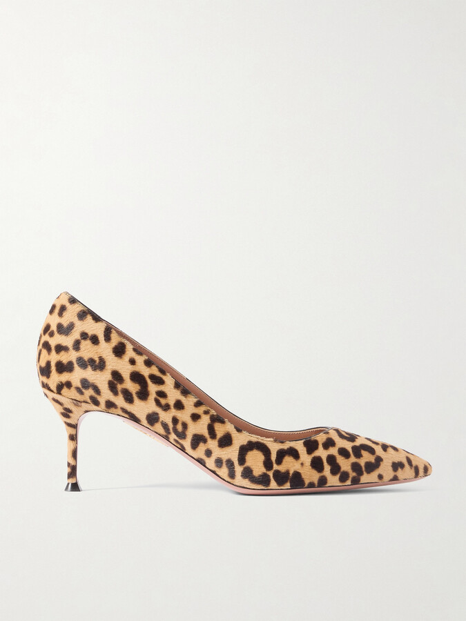 Aquazzura Purist 65 Leopard-print Calf Hair Pumps - Animal print