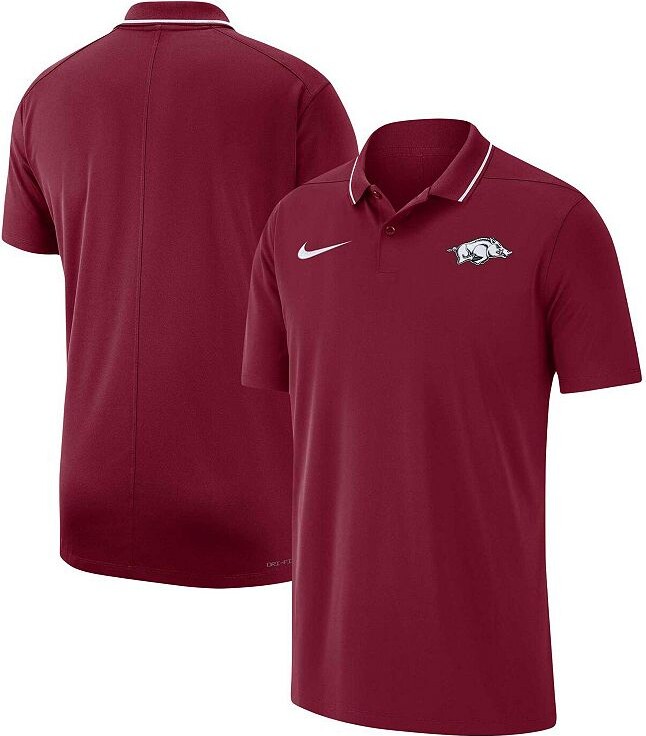 Men's Nike Cardinal Arkansas Razorbacks 2023 Coaches Performance Polo