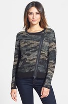 Thumbnail for your product : Curio Camo Moto Sweater (Petite)