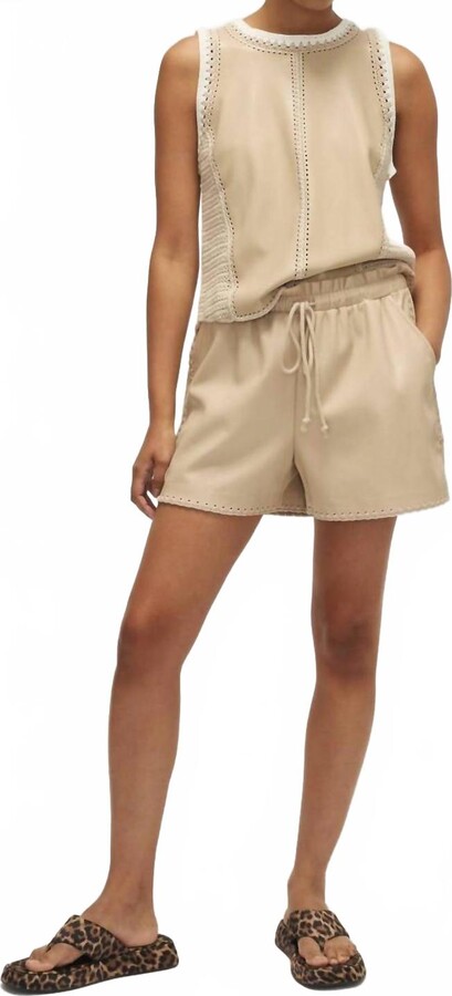 MELISSA NEPTON Marian Drawstring Shorts In Desert