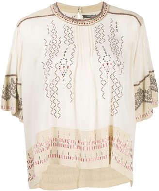 Isabel Marant silk embroidered T-shirt