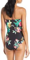 Thumbnail for your product : Tommy Bahama Fleur de Flora Bandeau One-Piece Swimsuit