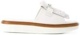 Thumbnail for your product : Tod's Double T fringed sliders