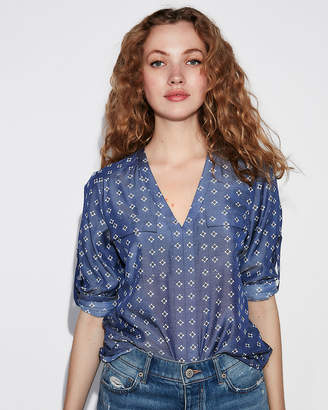 Express Two Pocket Popover Blouse