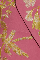 Thumbnail for your product : Erdem Rian Metallic-embroidered Crepe Vest - Pink