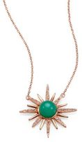 Thumbnail for your product : Jacquie Aiche Chrysoprase, Diamond & 14K Rose Gold Starburst Pendant Necklace
