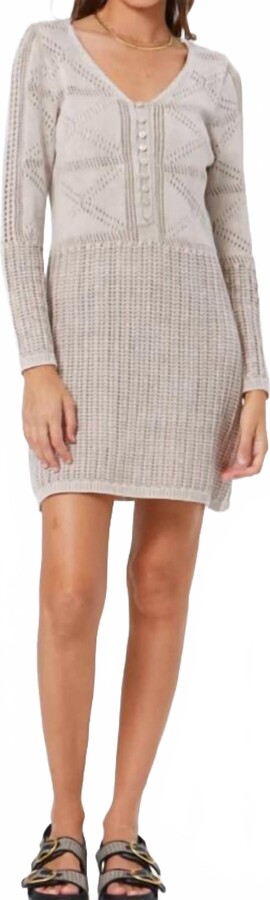Young Fabulous & Broke Kelsey Crochet Mini Dress In Nomad Mineral Wash