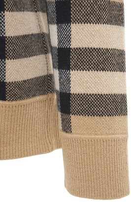 Burberry Nixon Check Cashmere Knit Sweater