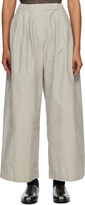 Thumbnail for your product : AMOMENTO Gray Three Tuck Banding Trousers