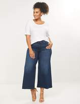 Thumbnail for your product : Lane Bryant Wide Leg Mid Rise Crop Jean - Dark Wash
