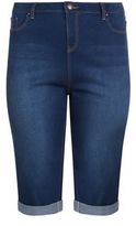 Thumbnail for your product : New Look Inspire Blue Denim Knee Length Shorts