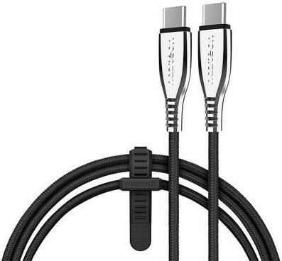Naztech 15501 6 Ft. Titanium USB-C to USB-C Braided Cable - Black