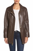 Thumbnail for your product : Ellen Tracy Women's Zip Front Leather Coat