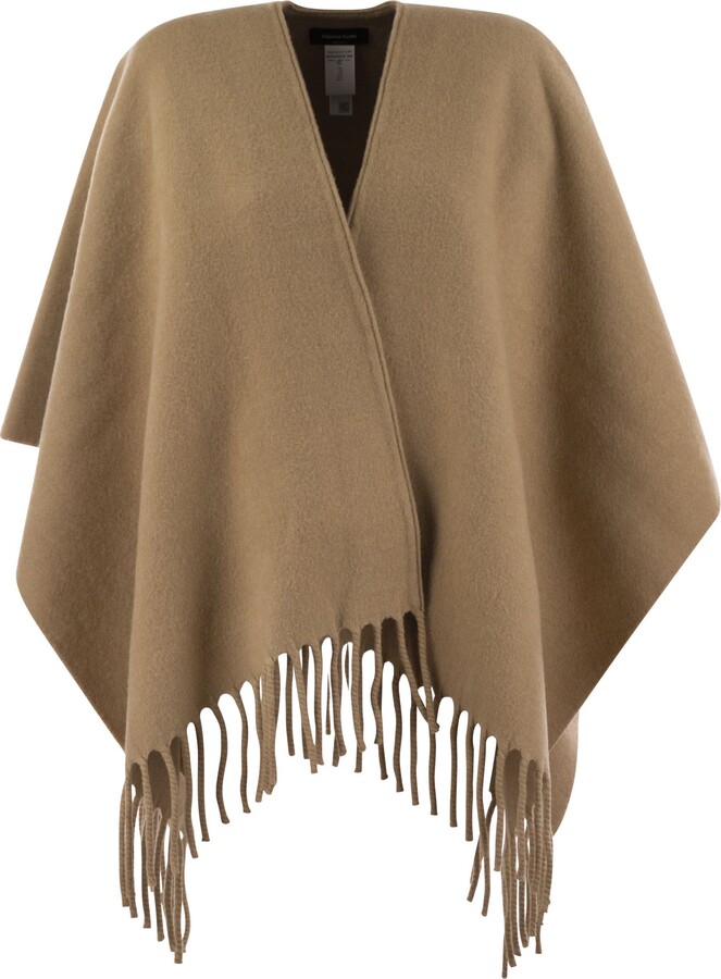 Fabiana Filippi Wool Fringed Cape