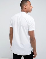 Thumbnail for your product : Selected Regular Short Sleeve Grandad Shirt